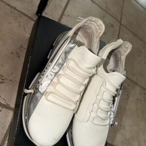 DKNY White and Silver Women's Sneakers